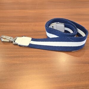 Navy and Off-White Striped Crossbody Bag Strap 39"